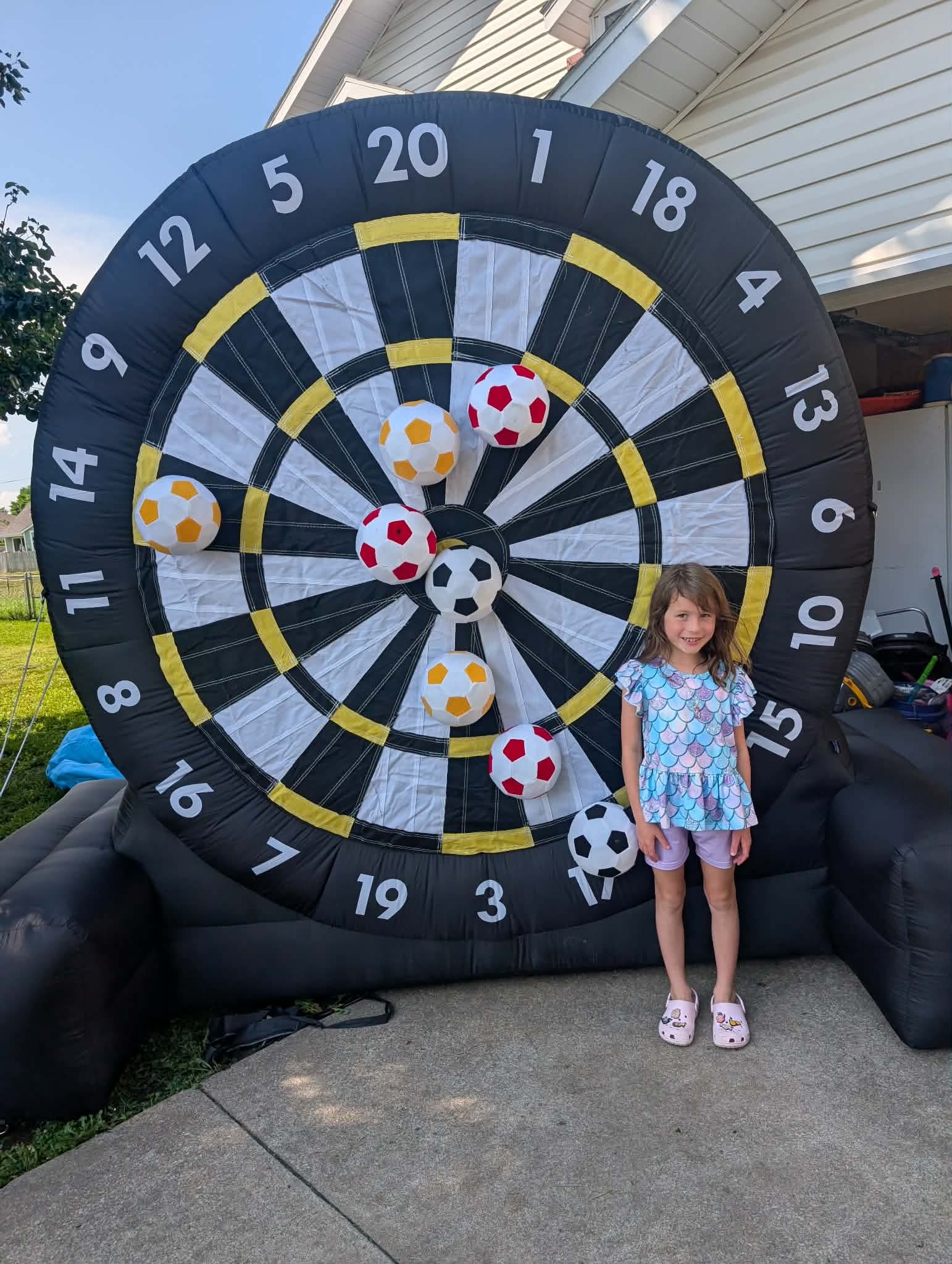 Inflatable soccer dart game rental in Southwest Missouri